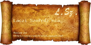 Laczi Szofrónia névjegykártya